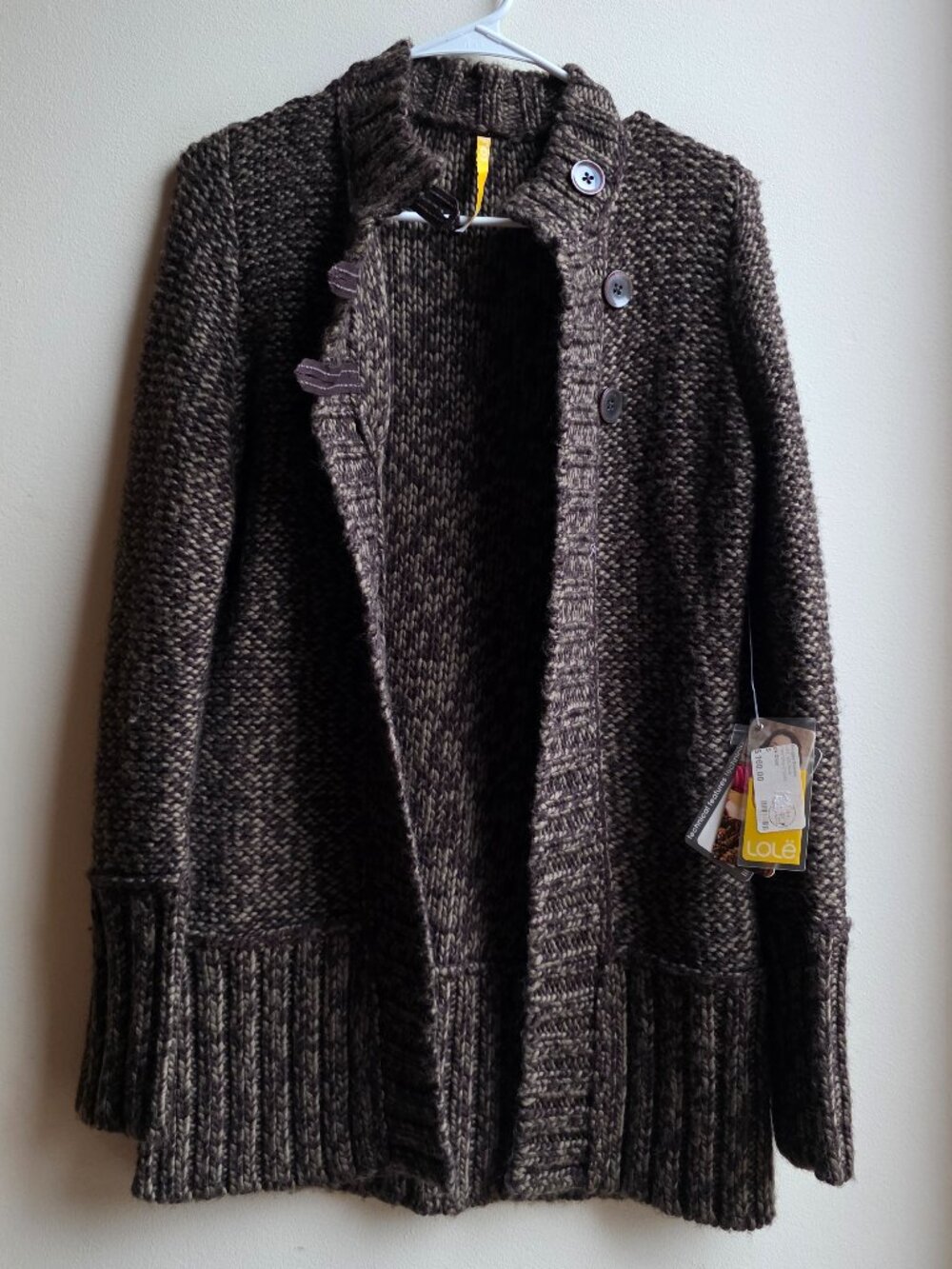 NWT Lole Brown Open Cardigan Sweater Size Small